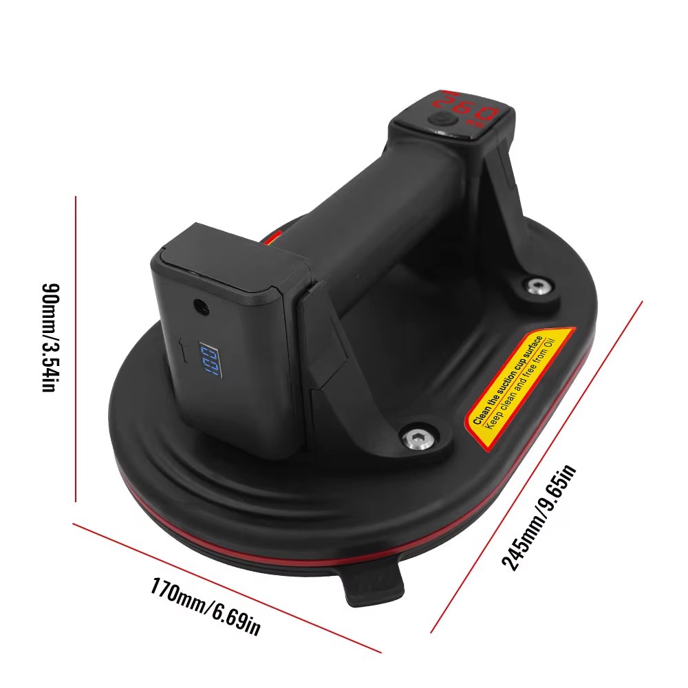 260KG Load Large Electric Vacuum Suction Cup Display Heavy-Duty Hand-held Strong Suckers Air Pump Granite Glass Tile Gripster Lifter