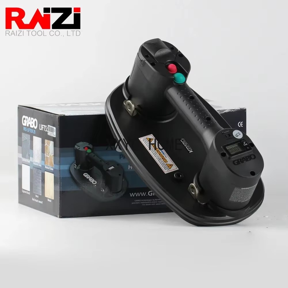 Raizi GRABO Pro version Electric Vacuum Suction Cup Gripster with Battery for Wood Drywall Granite Glass Tile Slab Lifting Carry Tool listing photo 3