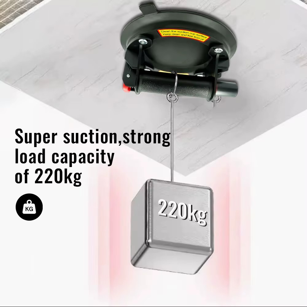 Hot Selling 2026 8 Inch Vacuum Glass Suction Cup 20CM 220kg Bearing Capacity Manual Lifter Gripster for Granite Tile Marble listing photo 4