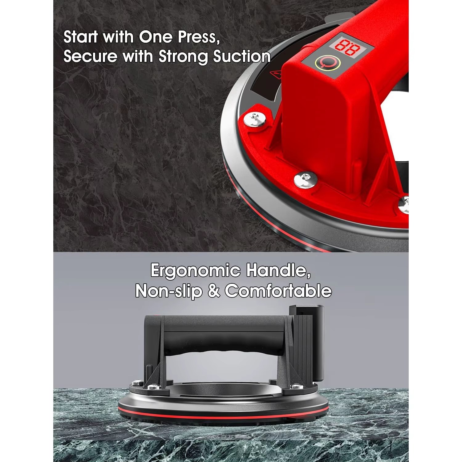 Suction Cup Electric Vacuum Lifter, Kethvoz 440lbs Heavy Duty Handling Gripper with 8'' Automatic Suction Cup Gripster to Lift Windshield listing photo 5