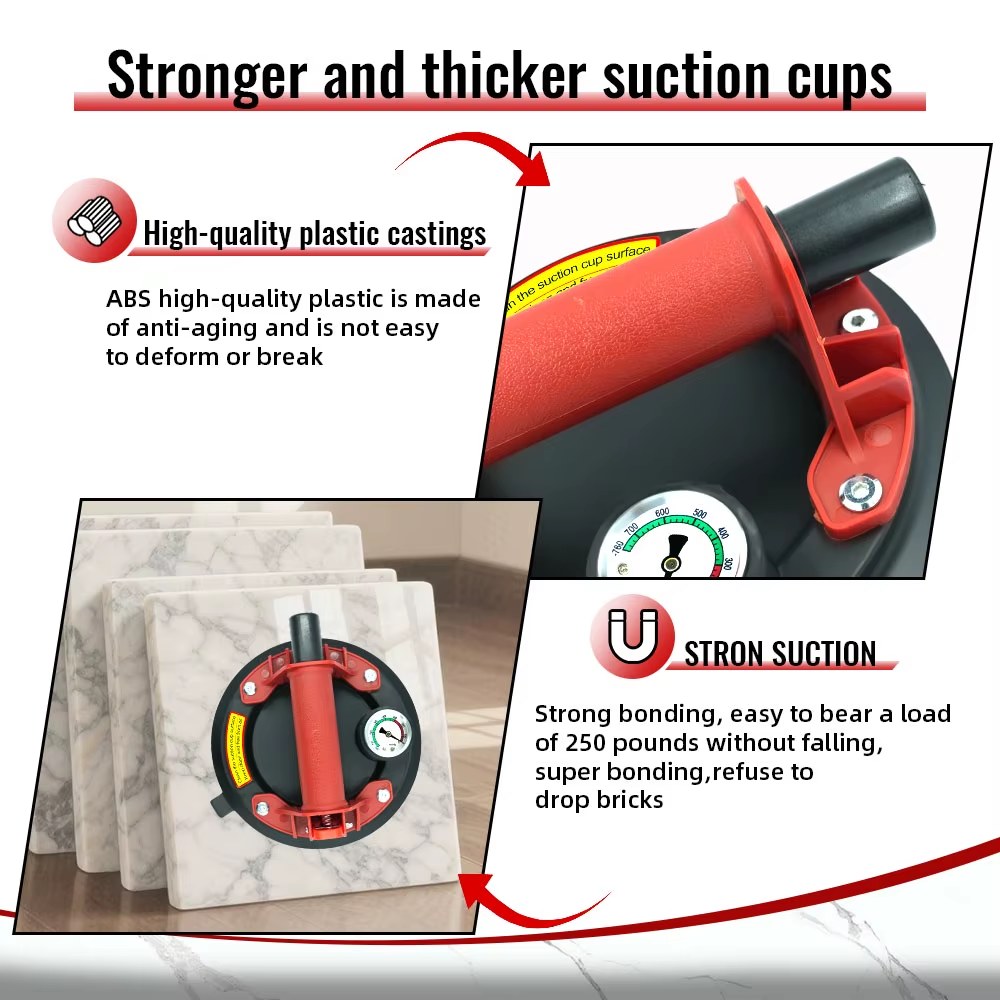 Vacuum Suction Cup 250 Kg Carrying Capacity 8 Inch Vacuum Suction Cup Heavy Duty Lifter Gripster for Granite Tile Glass Manual Lifting listing photo 3
