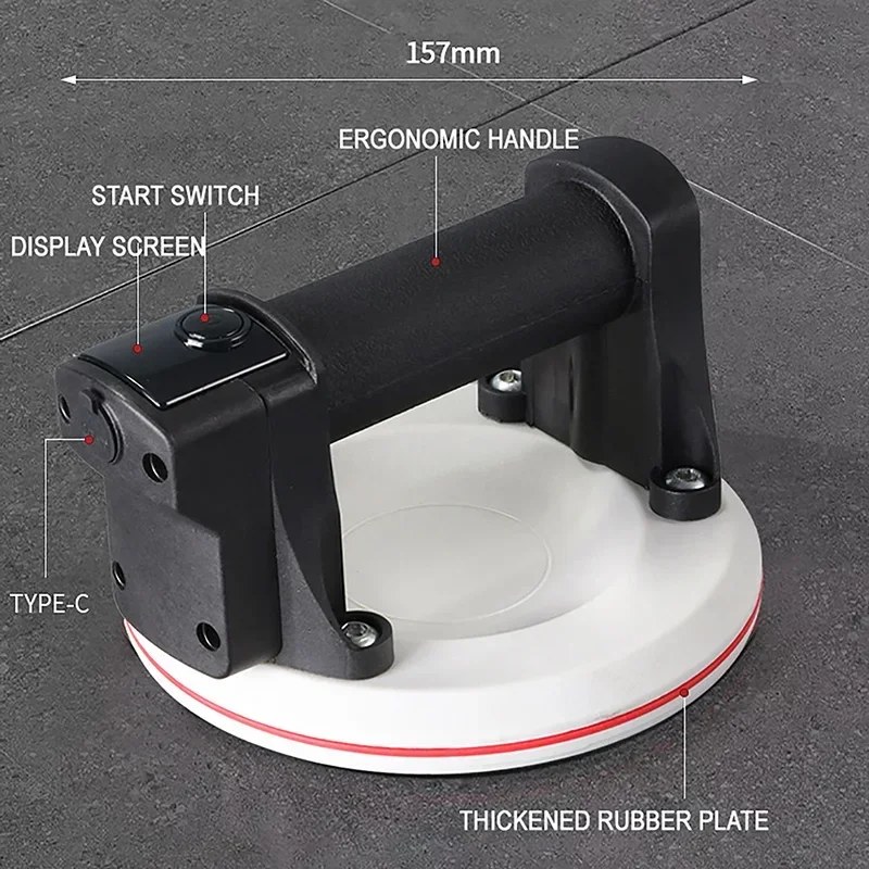 200KG Load High-Power Electric Suction Cup Gripster 2000mAh Smart Display One-Click Start Vacuum Air Pump Heavy Lifter listing photo 2