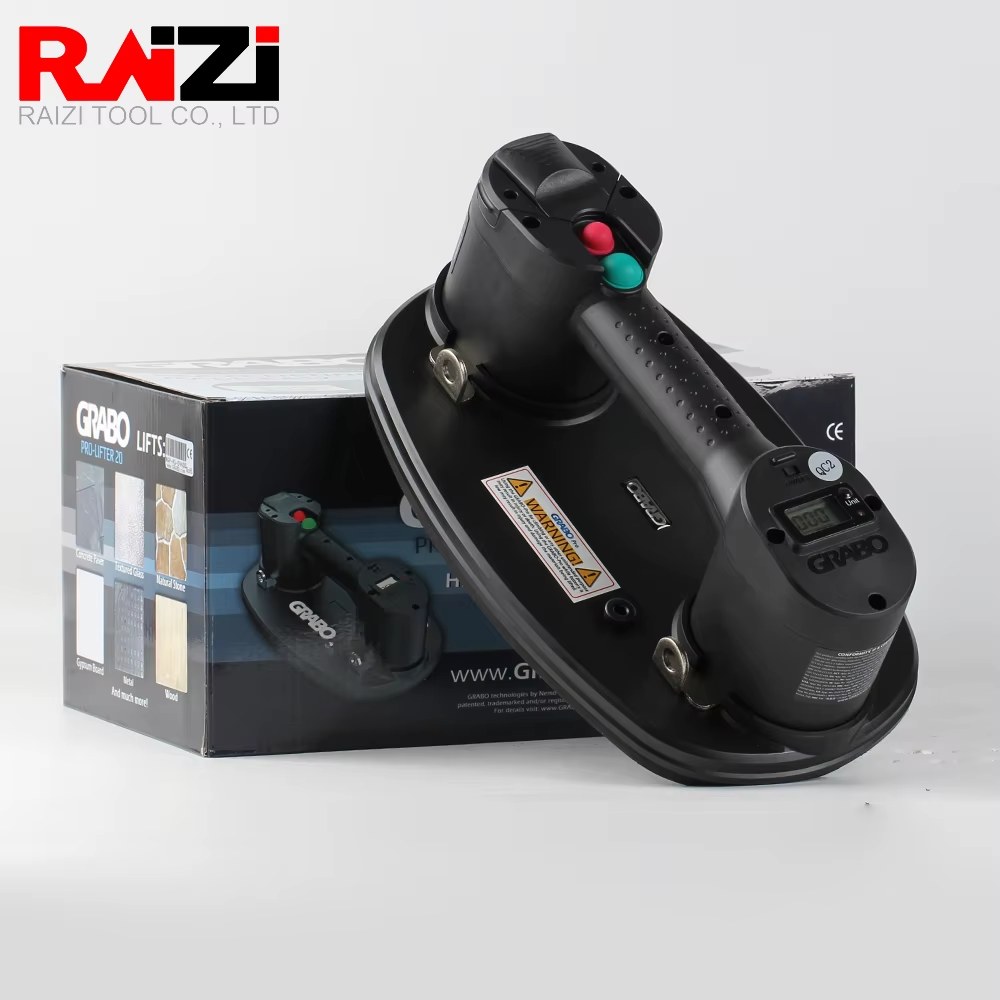 Raizi GRABO Pro version Electric Vacuum Suction Cup Gripster with Battery for Wood Drywall Granite Glass Tile Slab Lifting Carry Tool listing photo 2