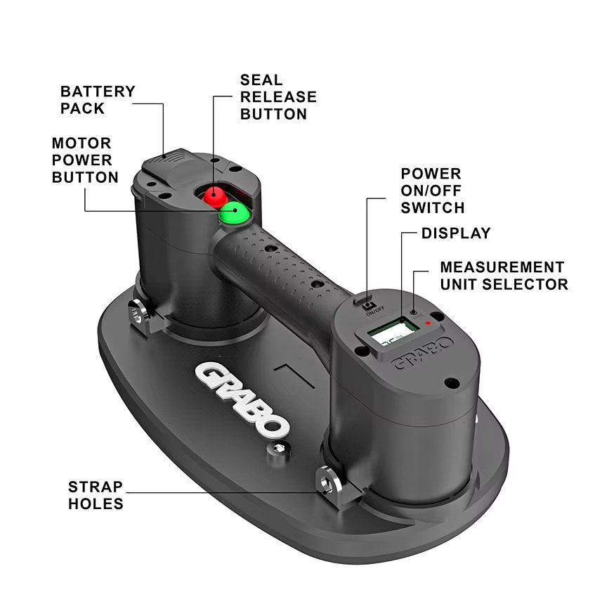 RAIZI Grabo Pro Electric Vacuum Suction Cup Lifter Gripster With Electronic Display Battery Powered Wood Granite Glass Tiles Carry Lifter listing photo 2
