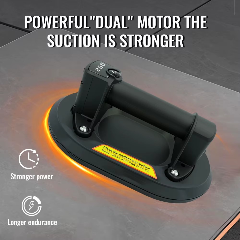 2026 Electric Vacuum Suction Cup Gripster Hot sell 260kg Load Heavy Lifter Display Granite Glass Tile Sucker Air Pump Lifting Tool listing photo 4
