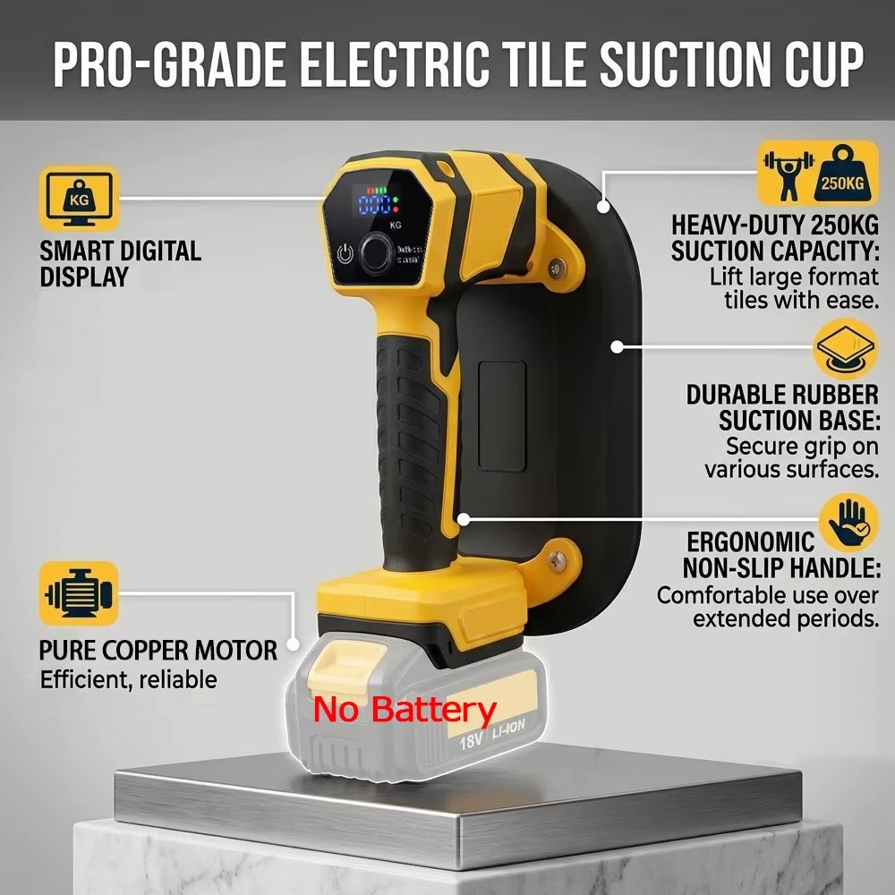 Electric Vacuum Suction Cup Gripster Heavy Duty Vacuum Lifter for Granite Tile Glass Wood Stone for Maita/Dewalt/Milwaukee 18V Battery listing photo 2