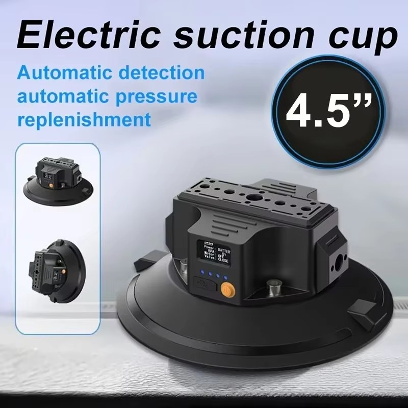 Electronic Suction Cup 3 inch 75mm Vacuum Electric Sucker Gripster Photographic Camera Long Battery Life 1/4 3/8 Mount Tread For Car Roof
