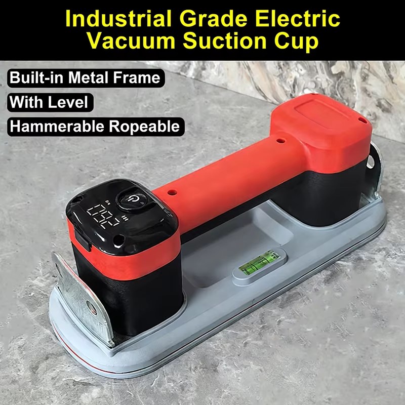 Electric Vacuum Suction Cup with LED Display 300Kg Capacity Automatic Air Replenishment Gripster Suction Cup For Glass and Tile