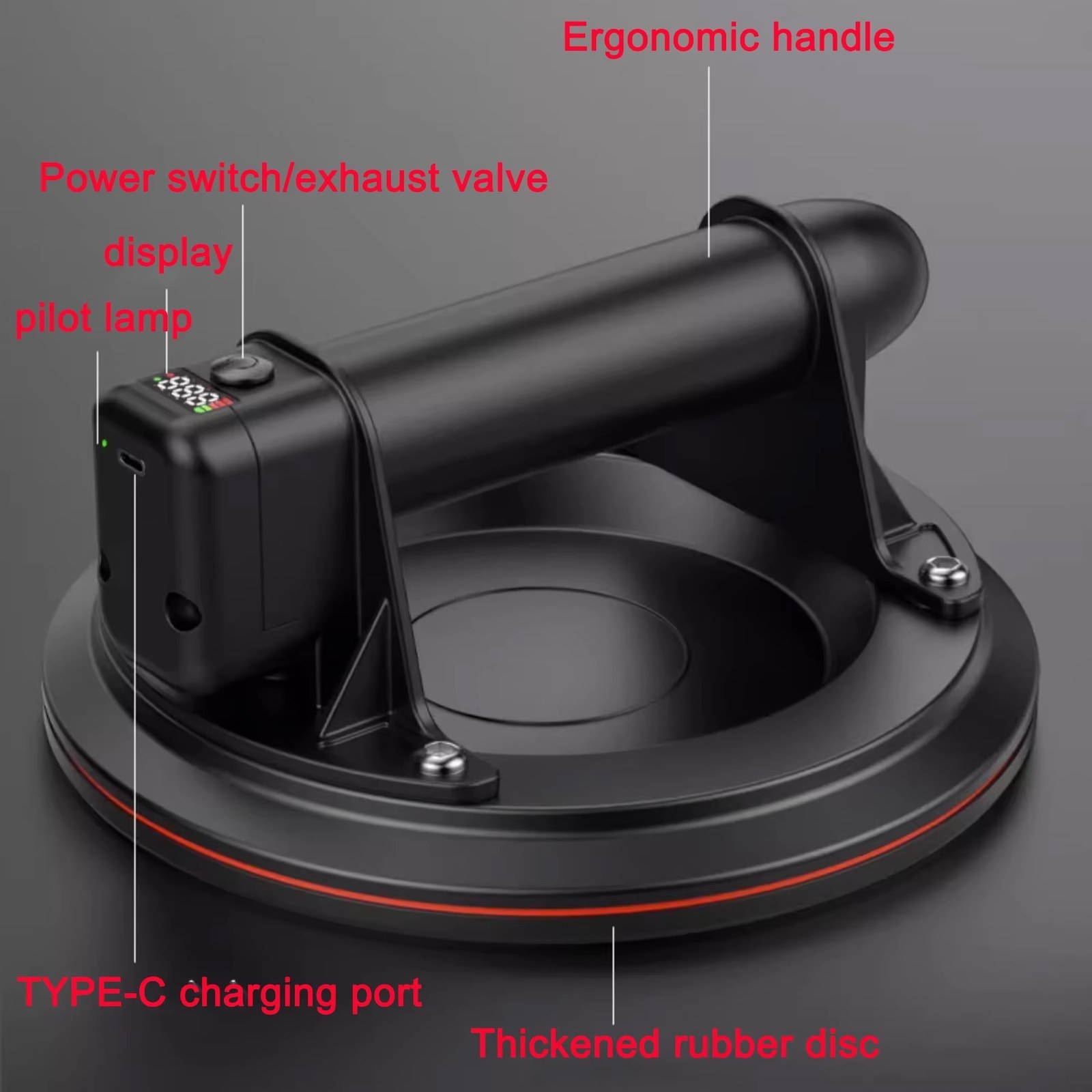 Electric Vacuum Suction Cup Gripster 8 Inch 250kg Bearing Capacity Heavy Duty Vacuum Lifter for Granite Tile Glass Manual Lifting Powerfu listing photo 5