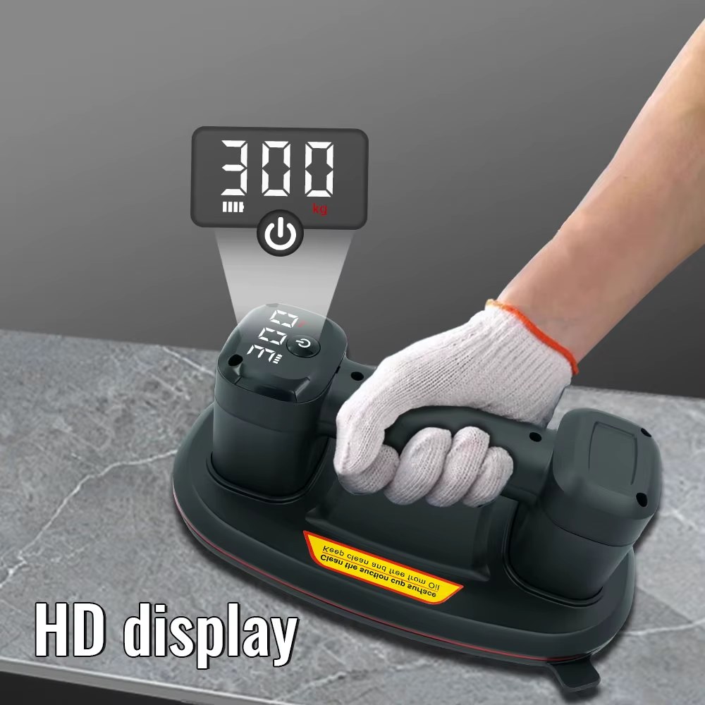 Upgrade Smart Display Electric Vacuum Suction Cup 300KG Load Heavy-Duty Glass Tile Lifter Vacuum Gripster Suckers Lifting Tool listing photo 4