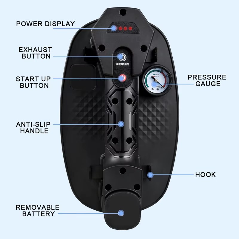 220kg Load Electric Vacuum Suction Cup Gripster Heavy Lifter Display Granite Glass Tile Sucker Air Pump Lifting Tool with Battery Charger listing photo 3
