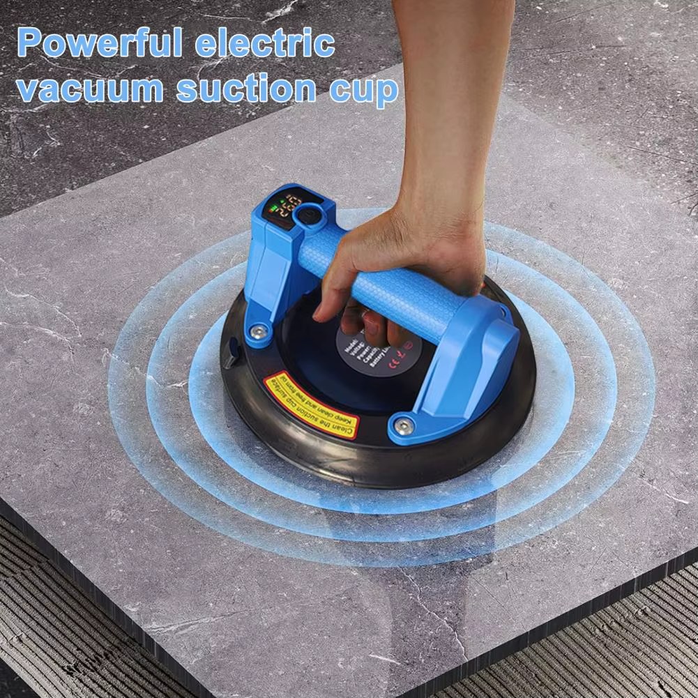 Electric Glass Gripster Suction Cup Lifter with 4000mAh Battery Powerful Motor 600lb Max Load Heavy-Duty Vacuum Suction Cup