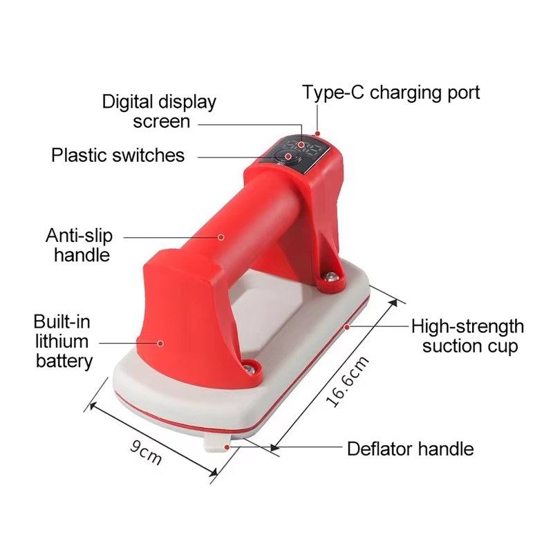 90KG Electric Vacuum Suction Cup Capacity Heavy Duty Vacuum Gripster Lifter for Glass Tile Granite Manual Lifting Magnets Tools Sucker listing photo 2