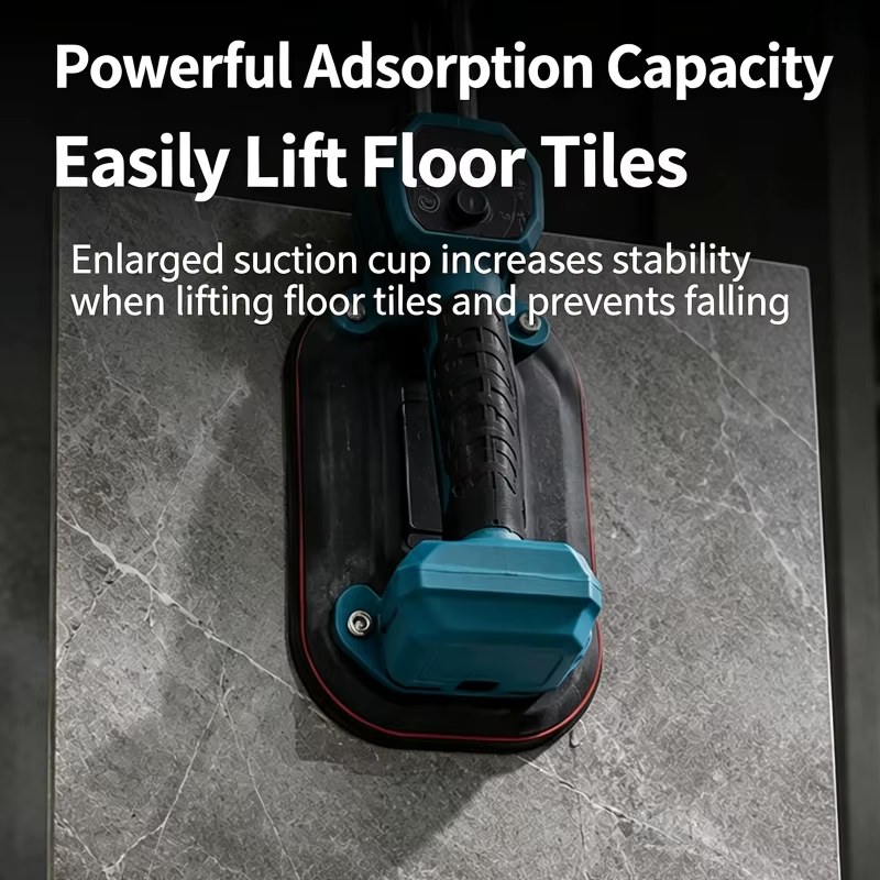 Larger Electric Suction Cup 250kg LED Intelligent Display Vacuum Lifting Cup Gripster for Glass Granite Tiles for Makita 18V/20V Battery listing photo 3