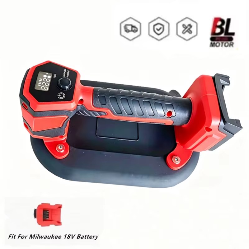 Electric Vacuum Suction Cup Gripster Heavy Duty Vacuum Lifter for Granite Tile Glass Wood Stone for Milwaukee 18V Battery（No Battery）