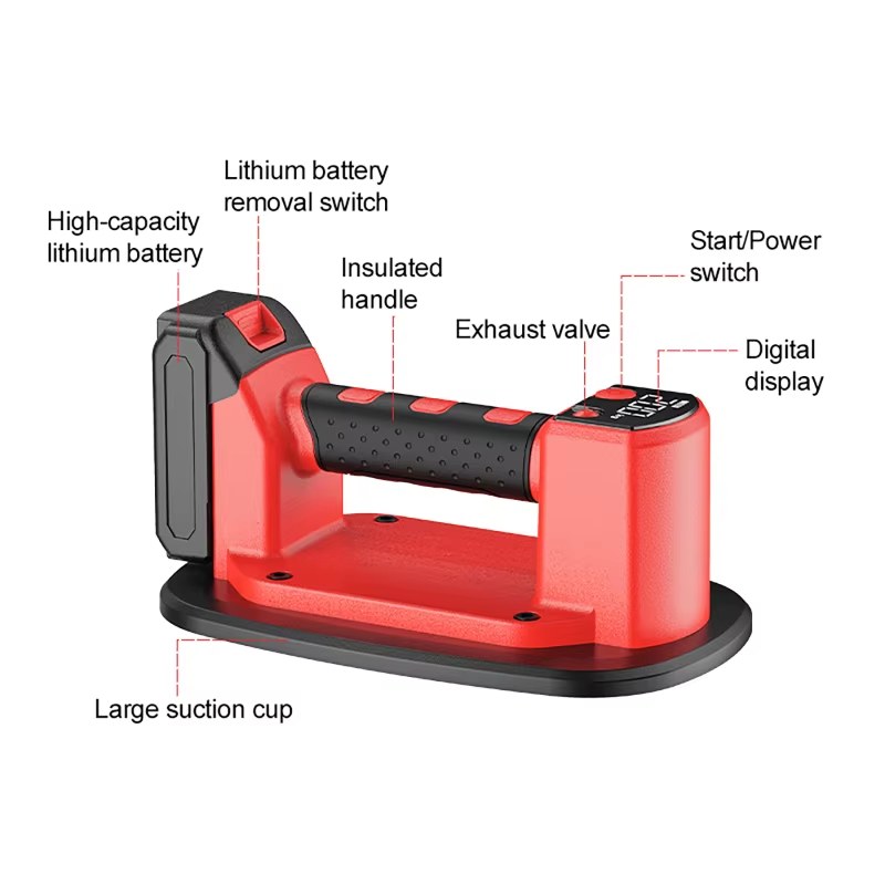 Electric Vacuum Suction Cup Gripster Textured Surface Auto Replenishment Vacuum Air Pump Lifting Tool For Granite Tile Glass Stone listing photo 5