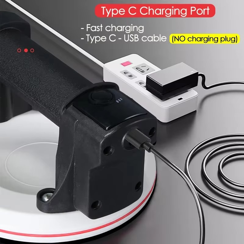 Smart Display 6inch Electric Vacuum Suction Cup Gripster 200KG Load Heavy Duty Granite Tile Glass Lifter 2000mAh Battery with Box Storage listing photo 5