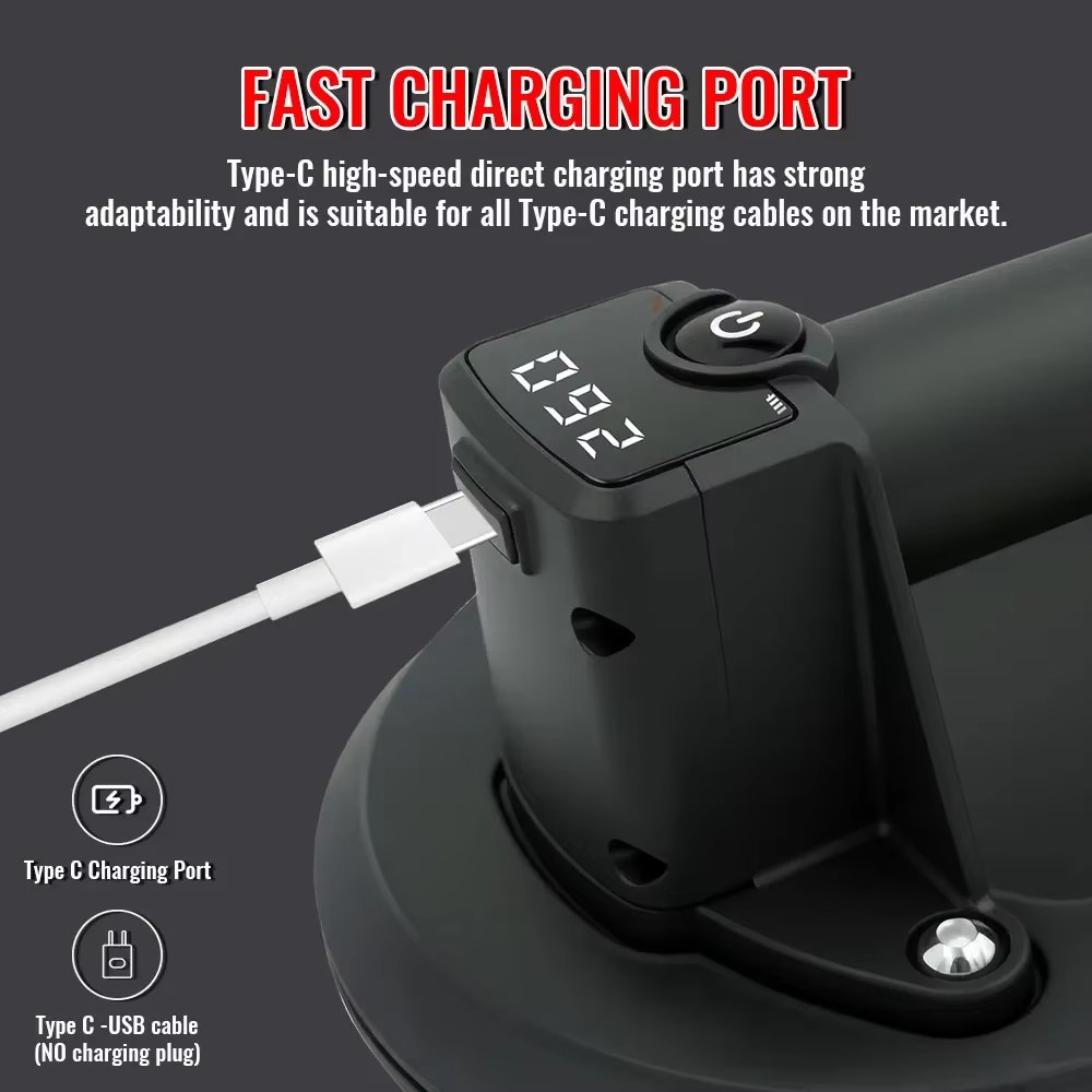 1800 Mah Electric Vacuum Suction Cup Gripster 260KG Multi Function Dual Motor One - Key Air Replenish Type - C Multi Surface Versatile listing photo 4