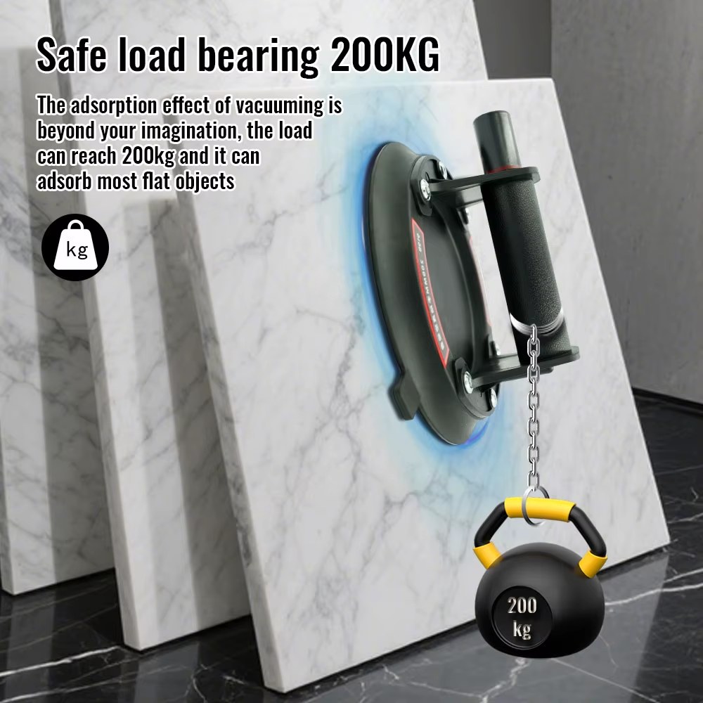Heavy Duty 8" Vacuum Suction Cup Gripster Hand Air Pump Thickened Rubber for Glass Marble Tile Handling listing photo 4