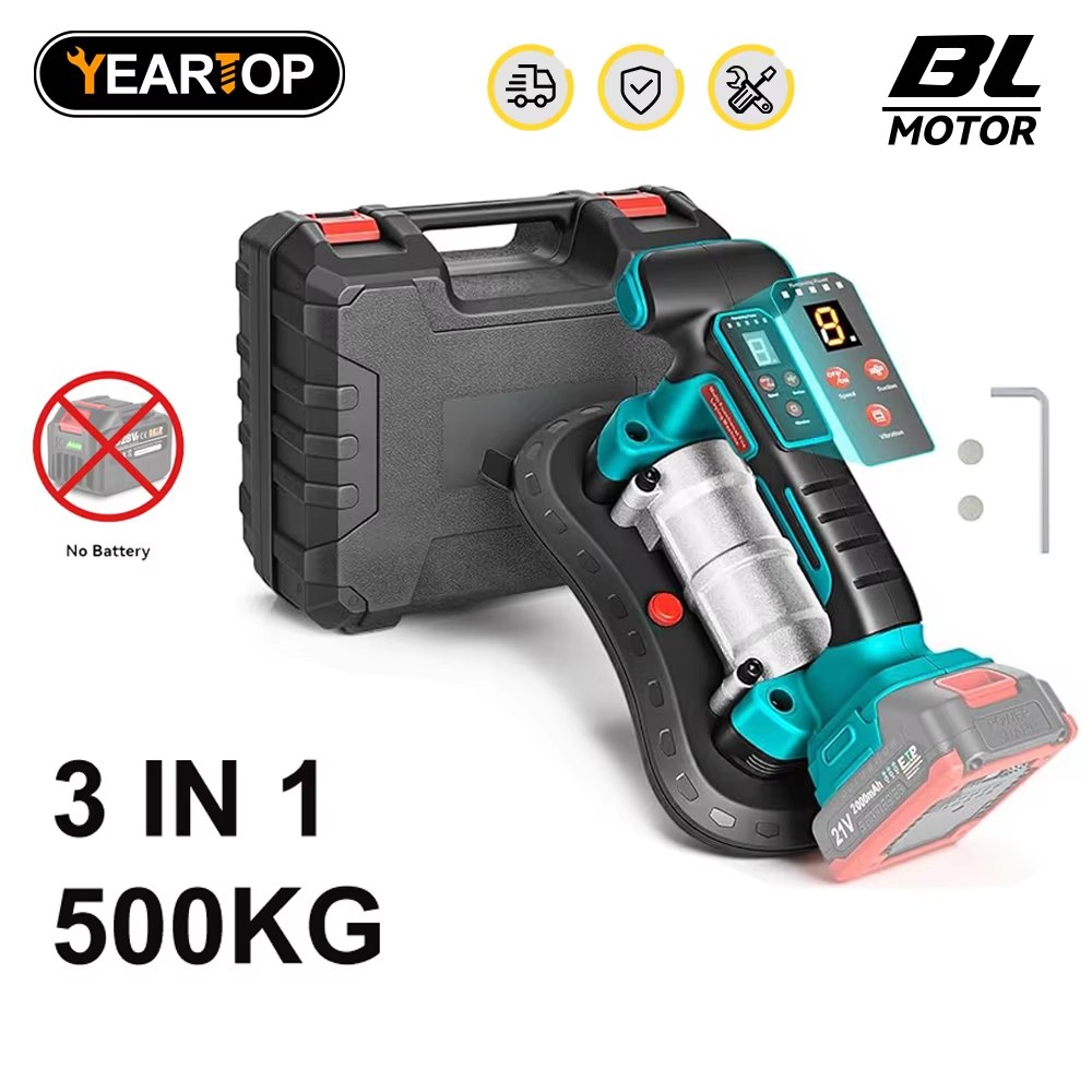 YEARTOP 500KG 9 Gear Tile Tiling Machine Suction Cup Gripster Tile Vibration Leveling Tile Laying Vibrating Tool For Makita 18V Battery