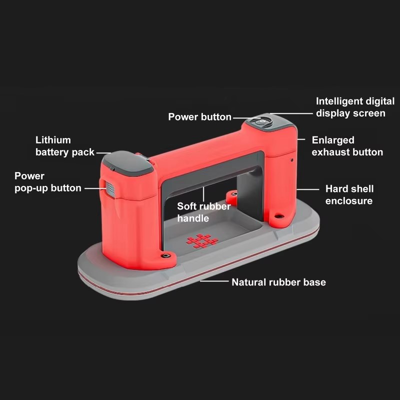 Mini Narrow Strip Suction Cup Smart Digital Display Electric Vacuum Suction Cup Gripster for Granite Tile Glass Manual Lifting Powerful listing photo 3