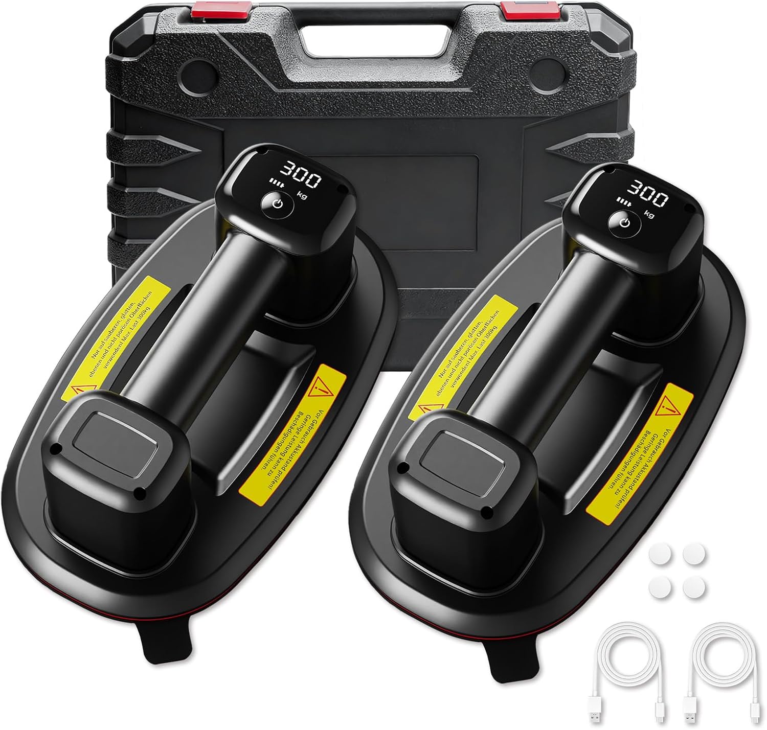 JUYLTOOL Set of 2 26 cm Battery Suction Gripster Lifters for Tiles
