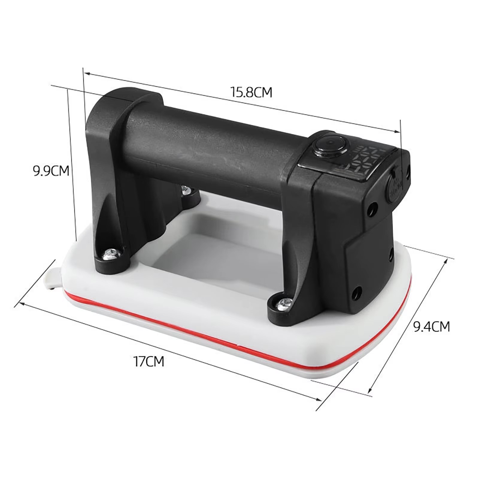 Intelligent Digital Display Electric Suction Cup One-Click Start Vacuum Air Pump Force 90KG Glass Tile Suction Cup Gripster Handling Tool listing photo 4